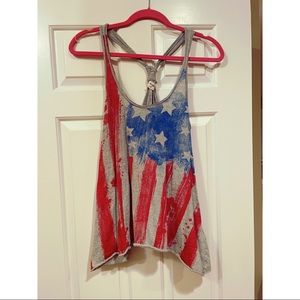 America flag tank top